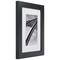Craig Frames Bauhaus Mystic Satin Black Picture Frame with Mat